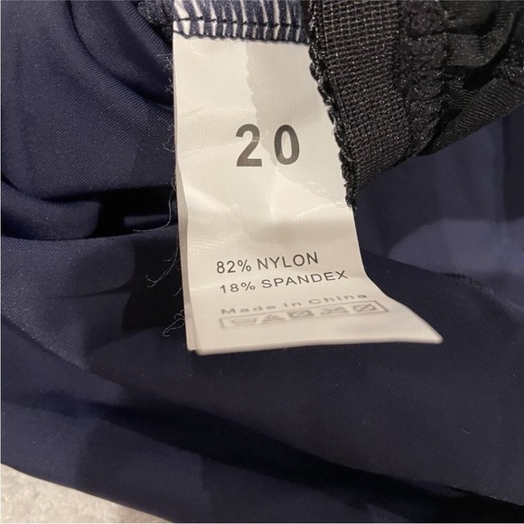 Women’s Tankini Bathing Suit Swimsuit Top only Navy Blue Size 20 NWOT - Picture 2 of 7
